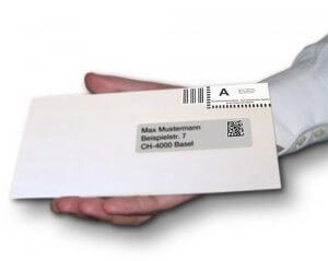 Personalisierte Mailings inkl. Datamatrix-codes der Schweizer Post werden automatisch erstellt.